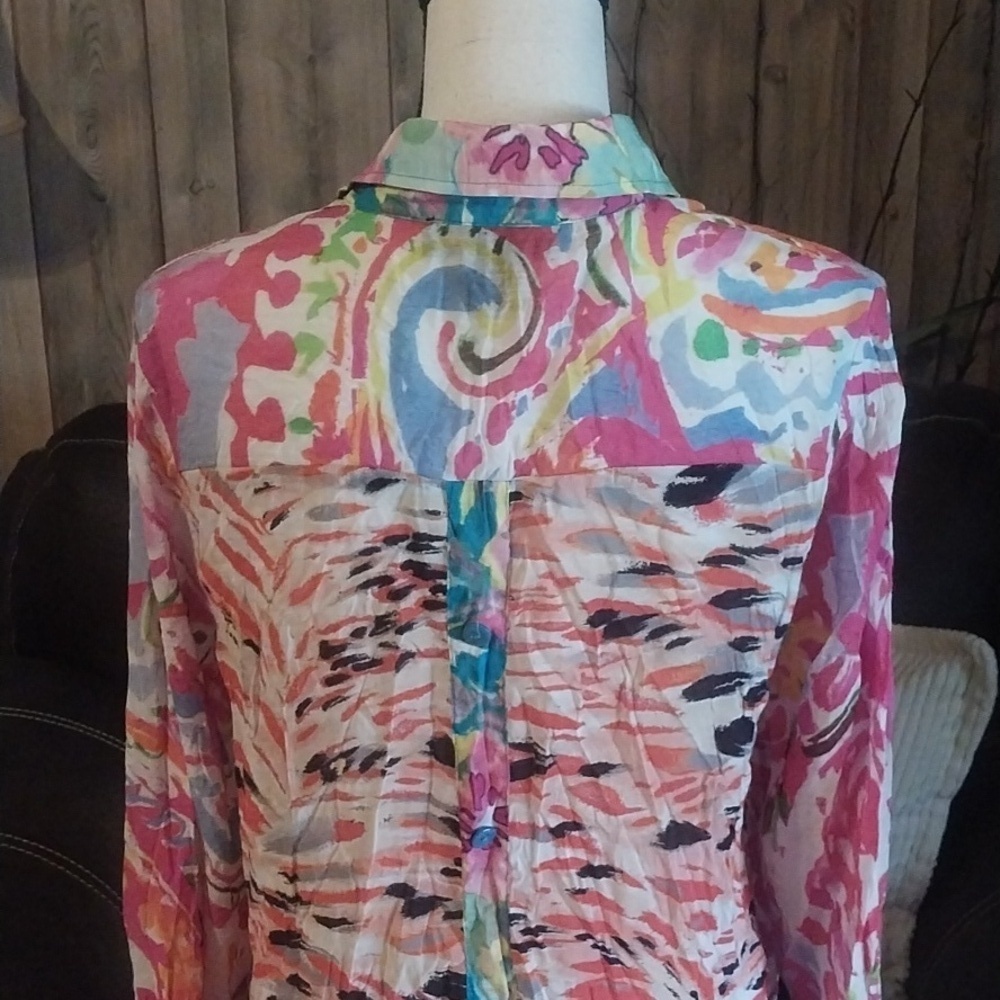 Tropical Long Sleeve Button Down Shirt - Picture 5 of 8